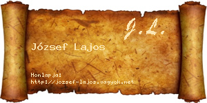 József Lajos névjegykártya